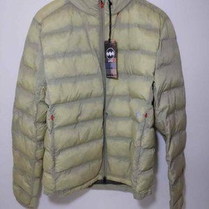 Janji Mens Insulated Packable Jacket Green Sea Pin